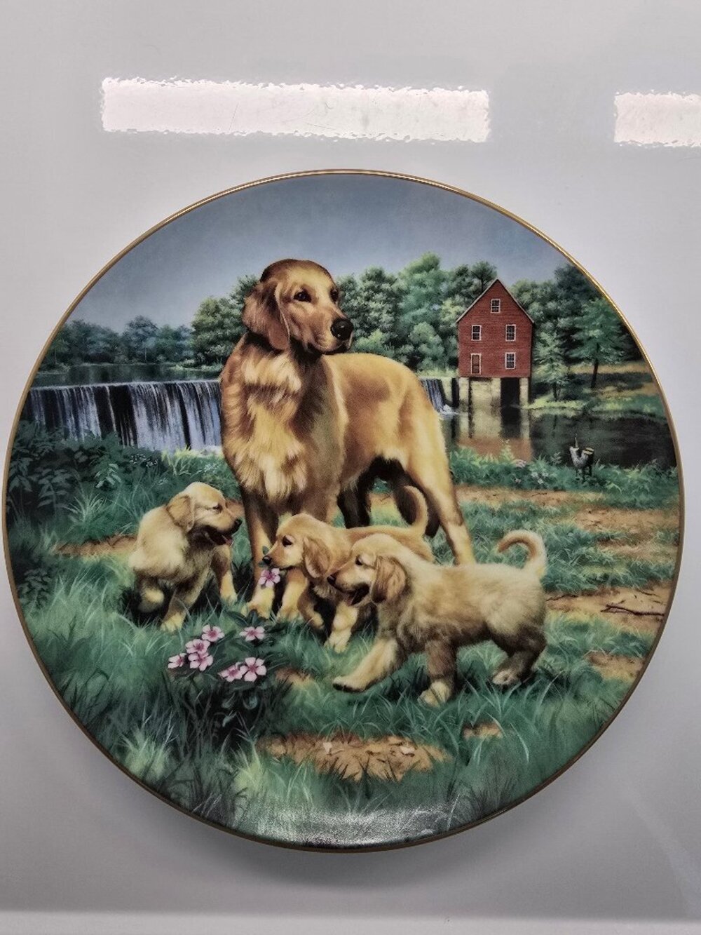 Plate Golden Retrievers by Robert Christie #1675